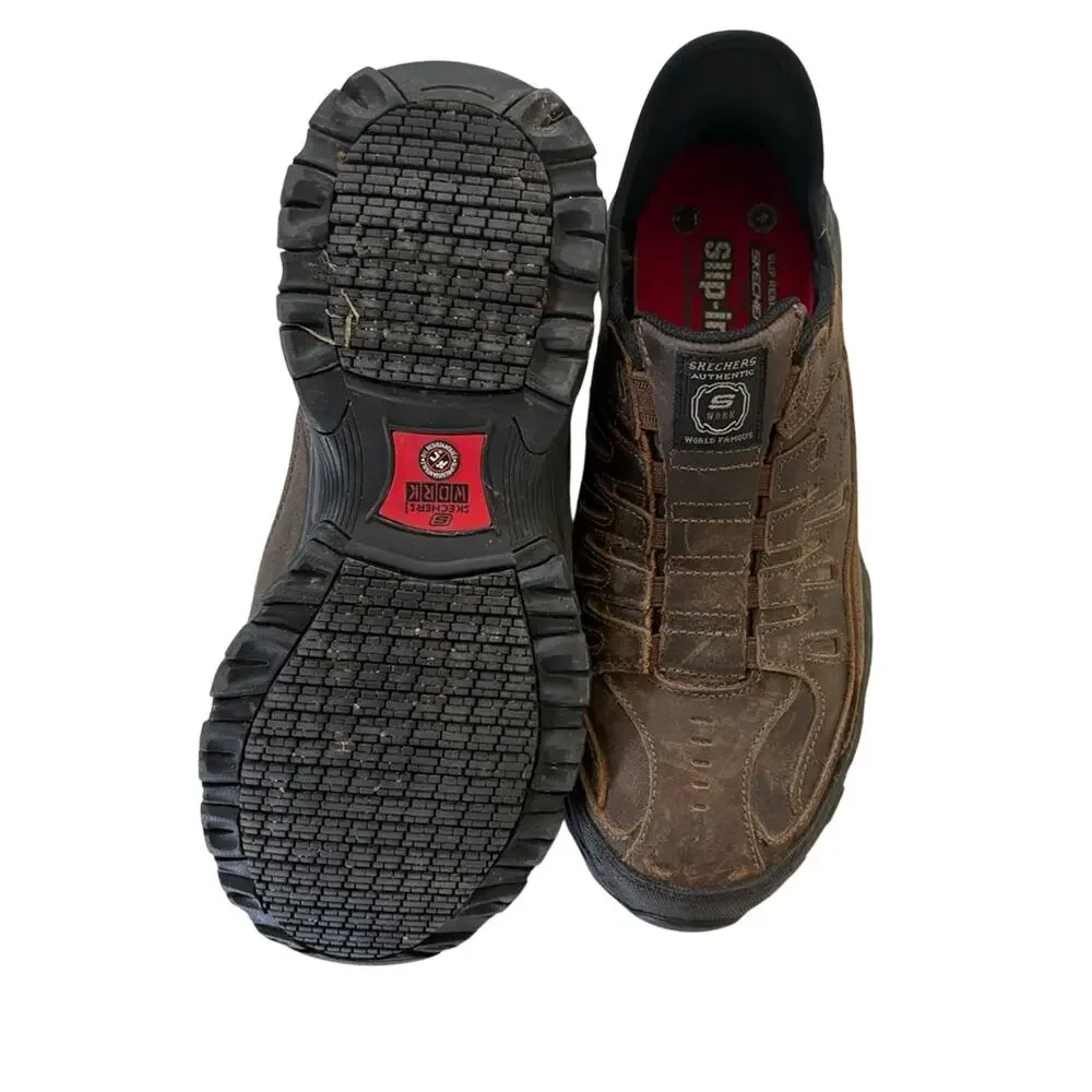 Skechers Men's Hands Free Slip-insRyker work shoes composite toe size 9